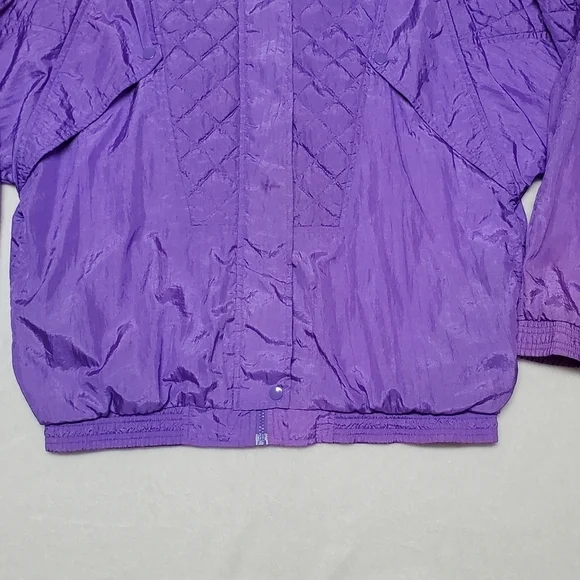 Vintage 90s Casual Isle Purple Full-zip Jacket High Rise Shell Suit Tracksuit M